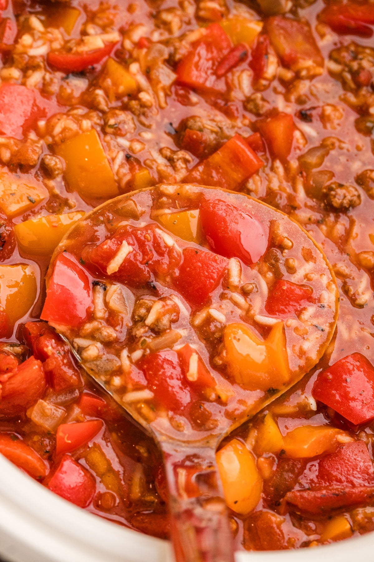 EXCLUSIVE: Slow Cooker Stuffed Pepper Soup