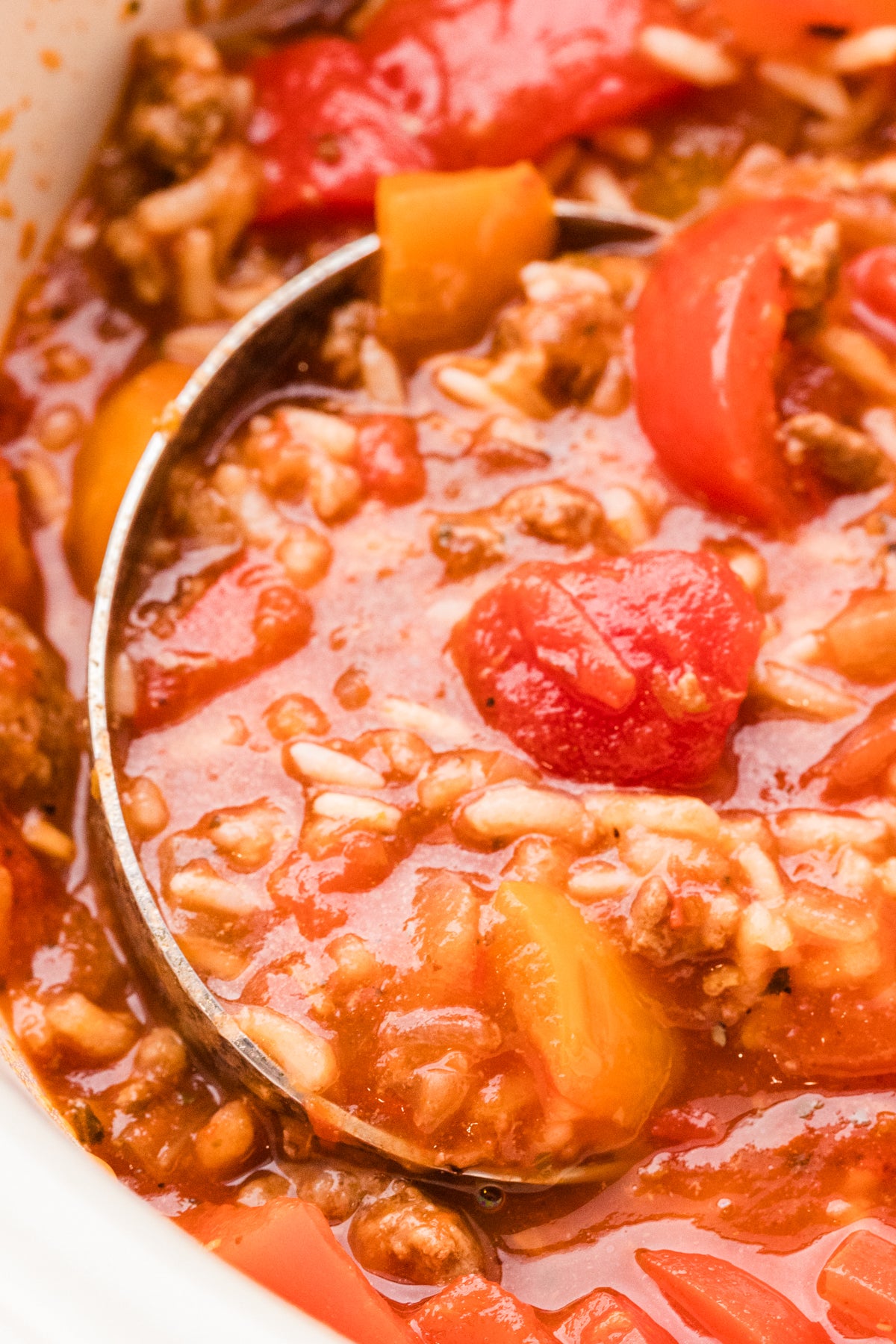 EXCLUSIVE: Slow Cooker Stuffed Pepper Soup