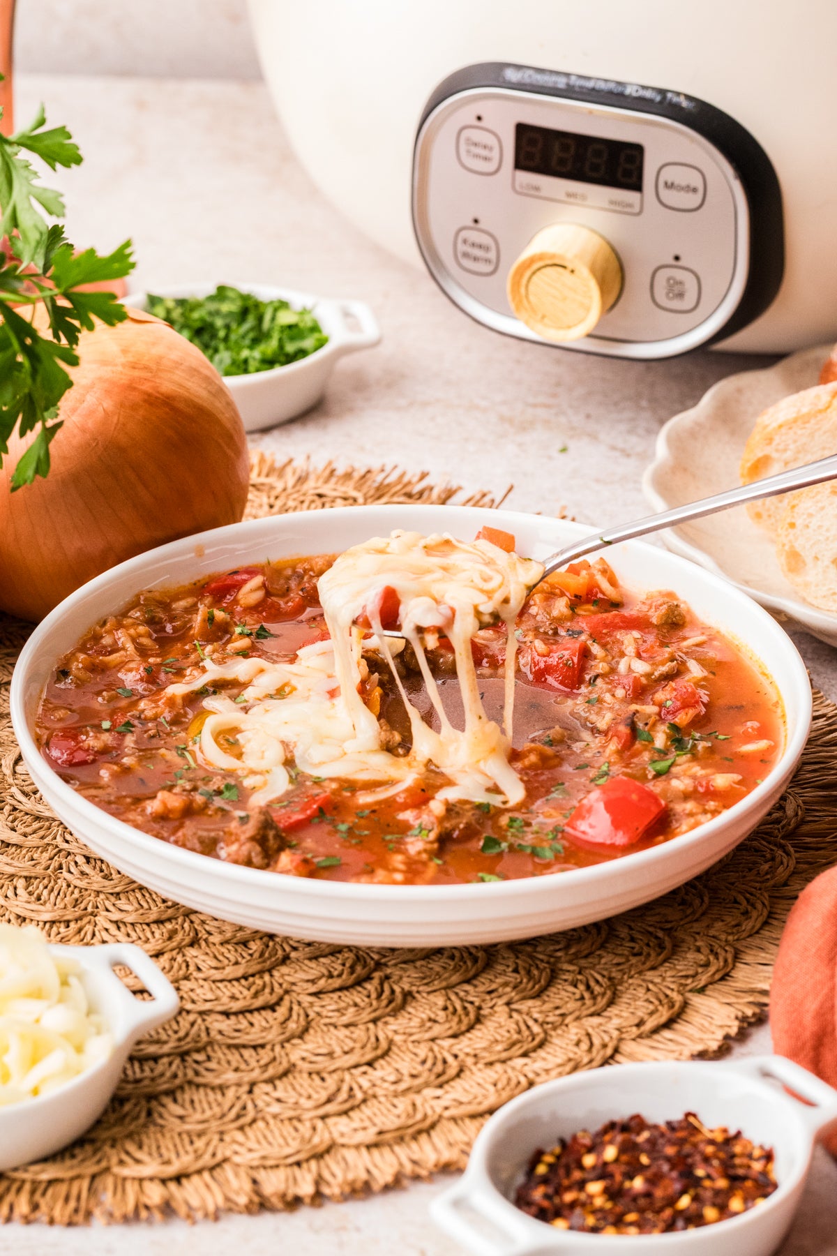 EXCLUSIVE: Slow Cooker Stuffed Pepper Soup
