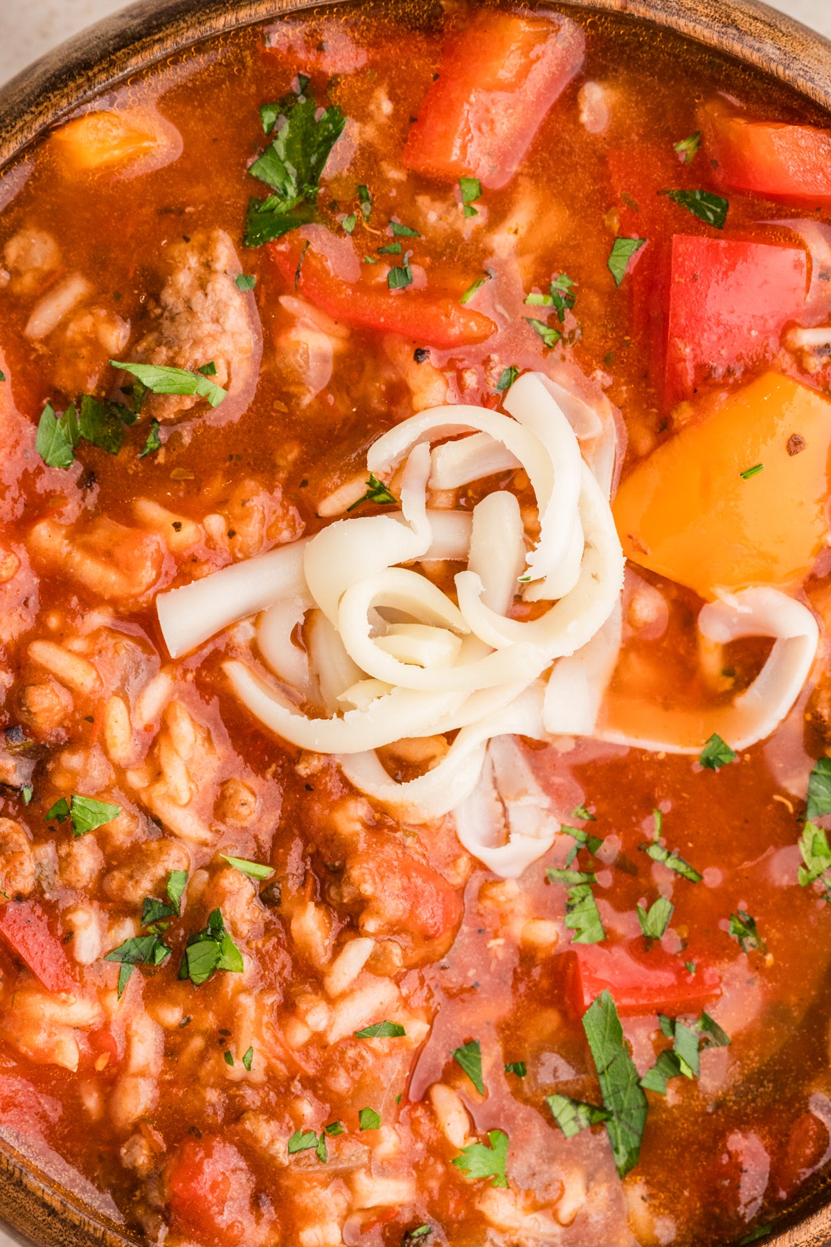EXCLUSIVE: Slow Cooker Stuffed Pepper Soup