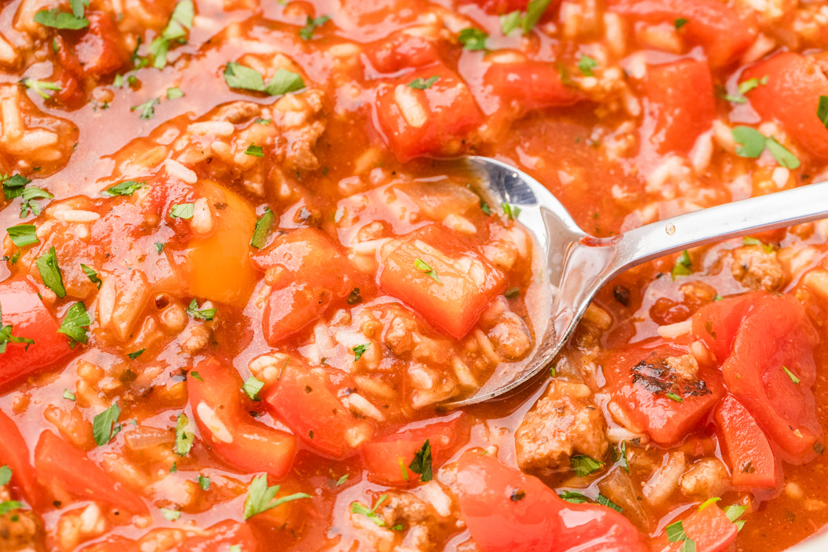 EXCLUSIVE: Slow Cooker Stuffed Pepper Soup