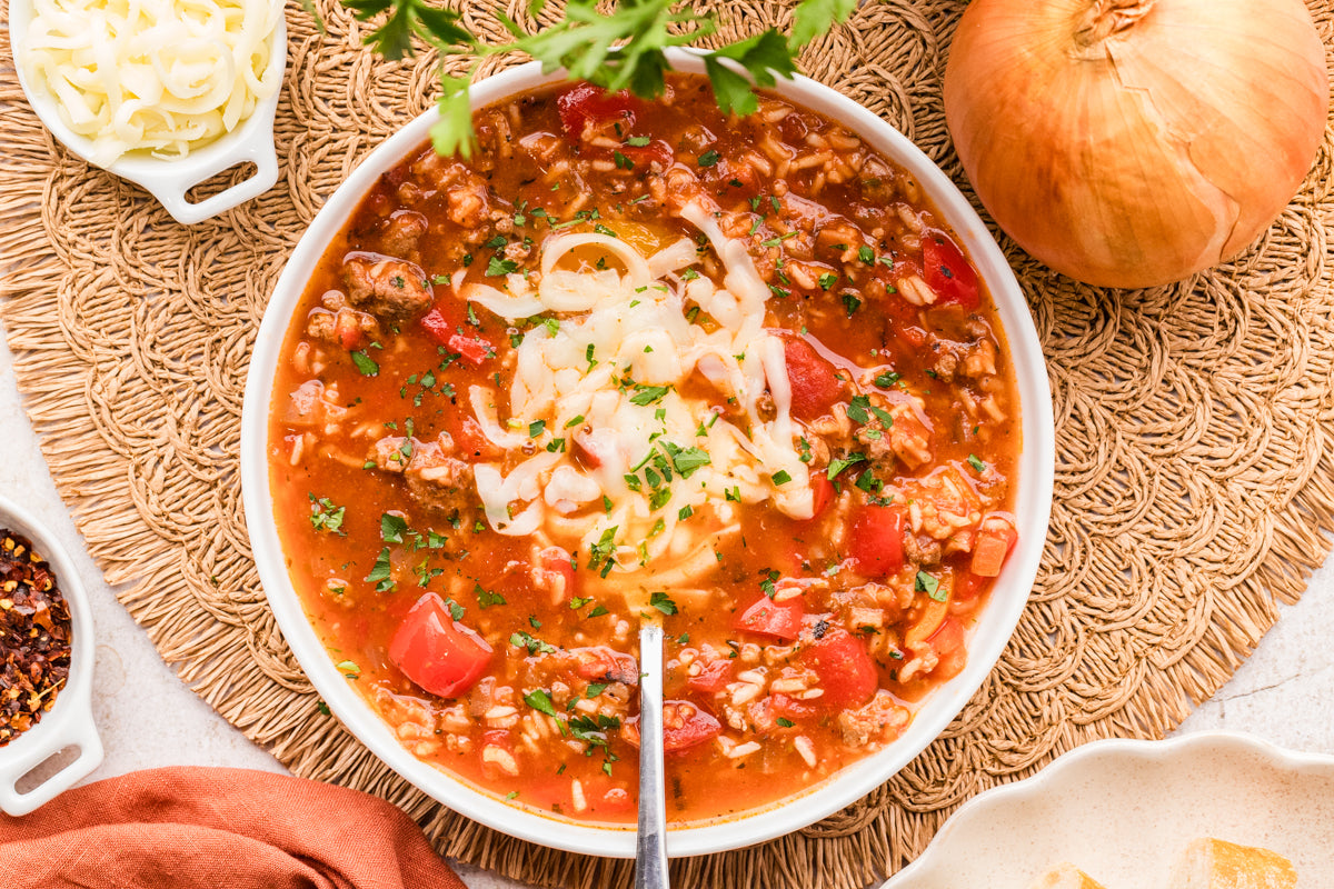 EXCLUSIVE: Slow Cooker Stuffed Pepper Soup