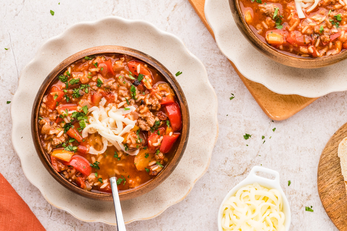 EXCLUSIVE: Slow Cooker Stuffed Pepper Soup