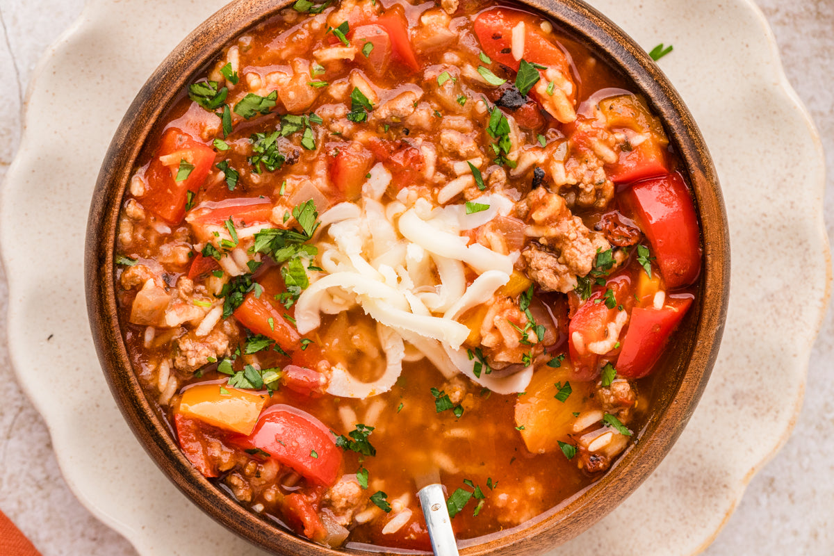 EXCLUSIVE: Slow Cooker Stuffed Pepper Soup