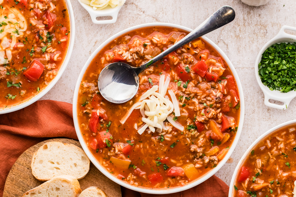 EXCLUSIVE: Slow Cooker Stuffed Pepper Soup