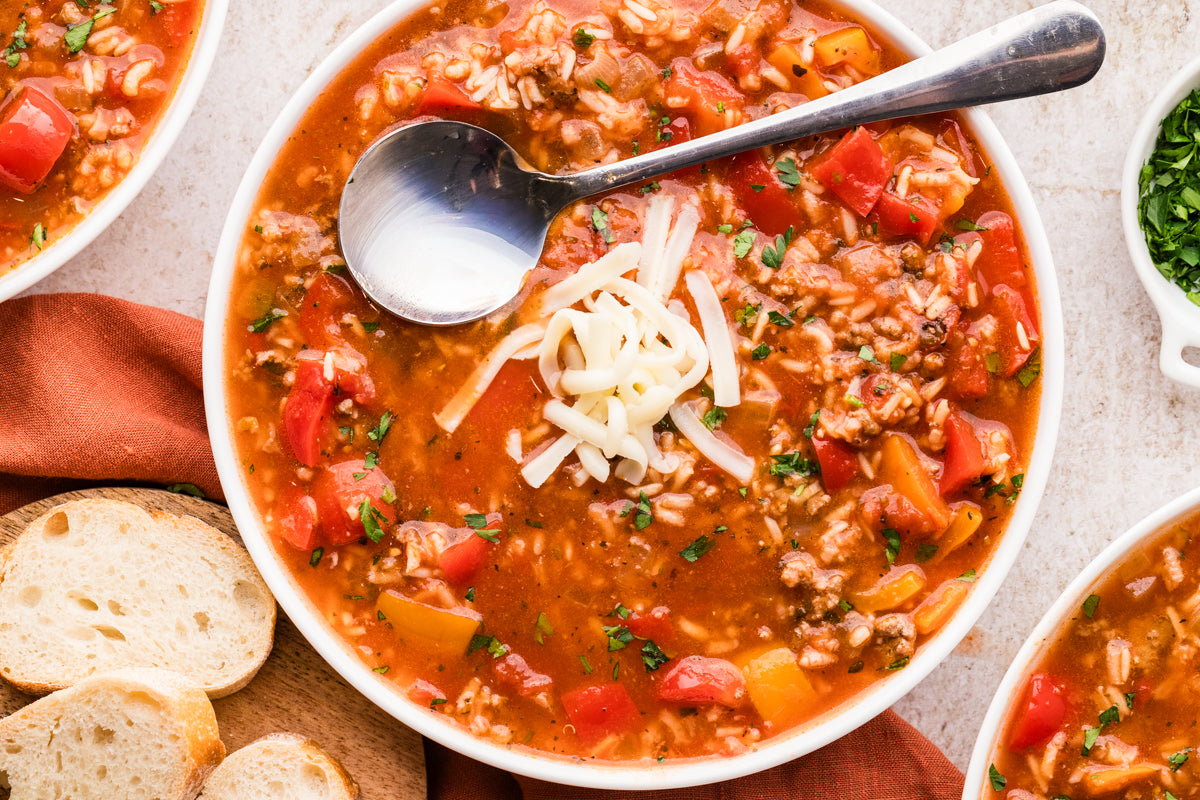 EXCLUSIVE: Slow Cooker Stuffed Pepper Soup