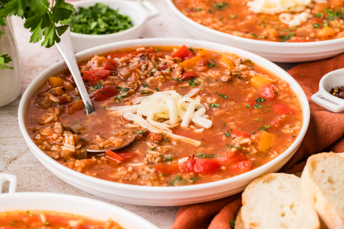EXCLUSIVE: Slow Cooker Stuffed Pepper Soup