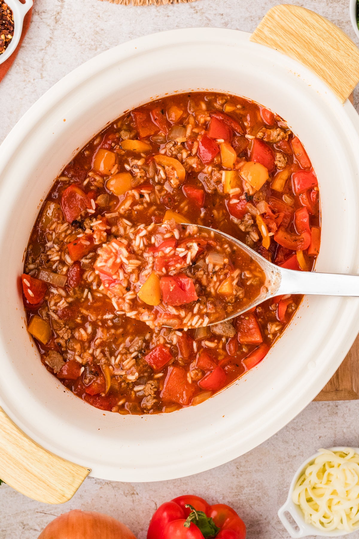 EXCLUSIVE: Slow Cooker Stuffed Pepper Soup