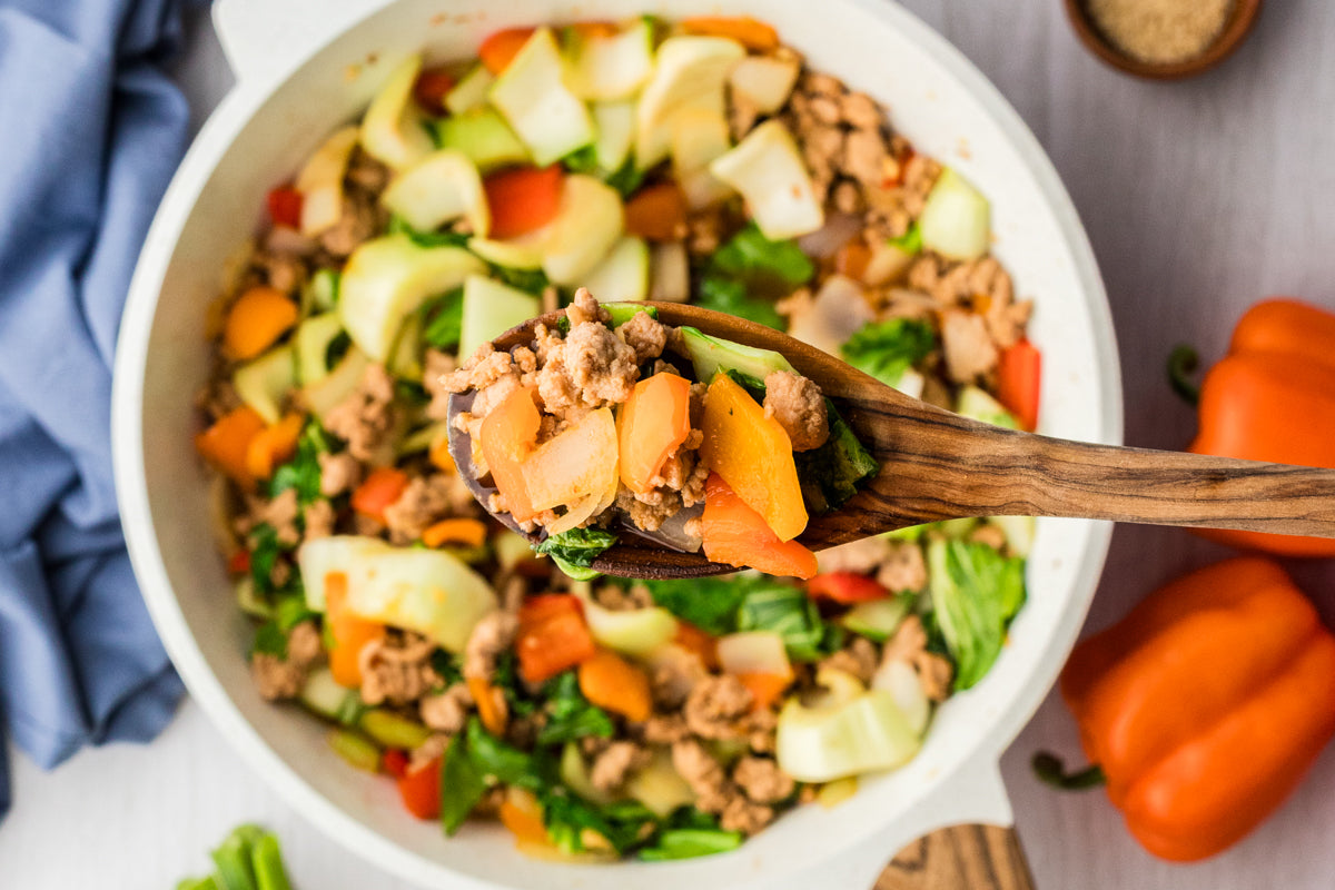 EXCLUSIVE: Sweet & Spicy Ground Turkey Stir Fry- 20 minute Meal