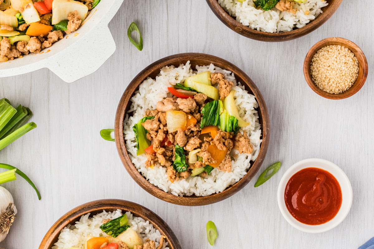 EXCLUSIVE: Sweet & Spicy Ground Turkey Stir Fry- 20 minute Meal