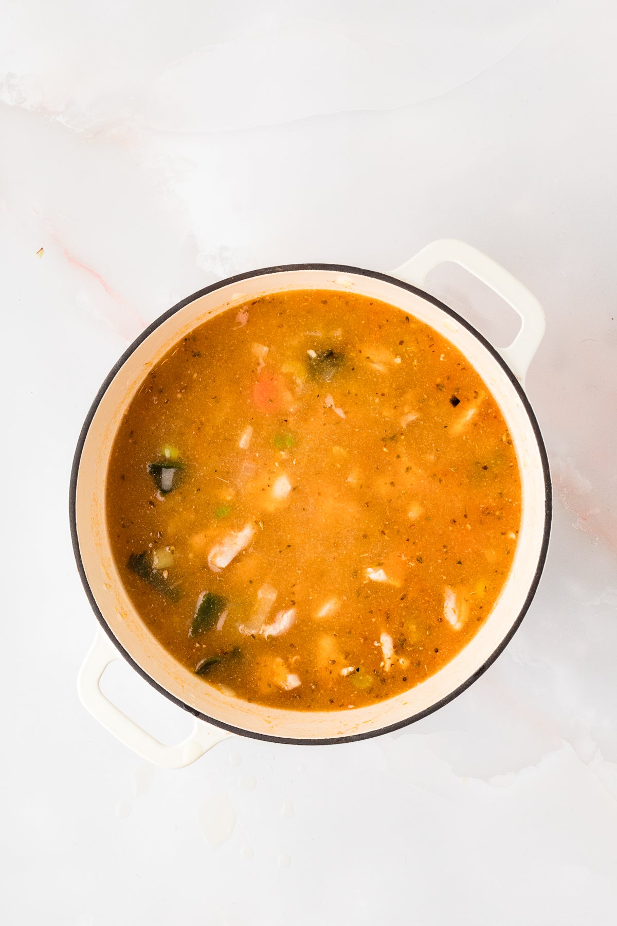 EXCLUSIVE: Corn and Poblano Soup with Chicken and Rice