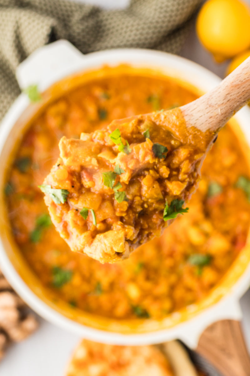 EXCLUSIVE: One Pot Red Lentil Chicken Curry