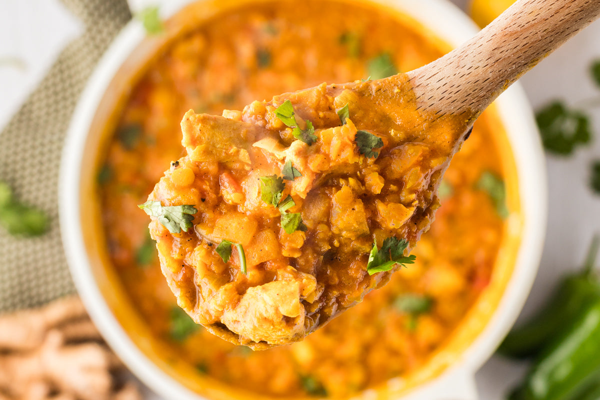 EXCLUSIVE: One Pot Red Lentil Chicken Curry