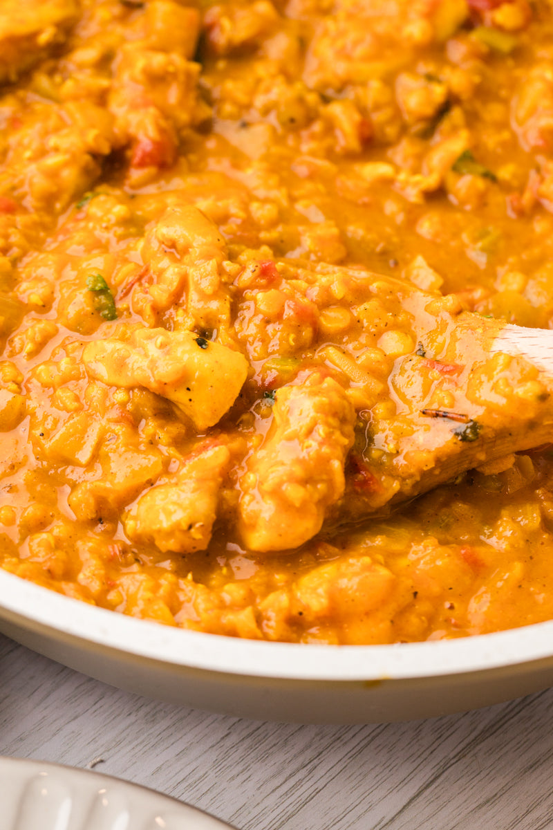 EXCLUSIVE: One Pot Red Lentil Chicken Curry