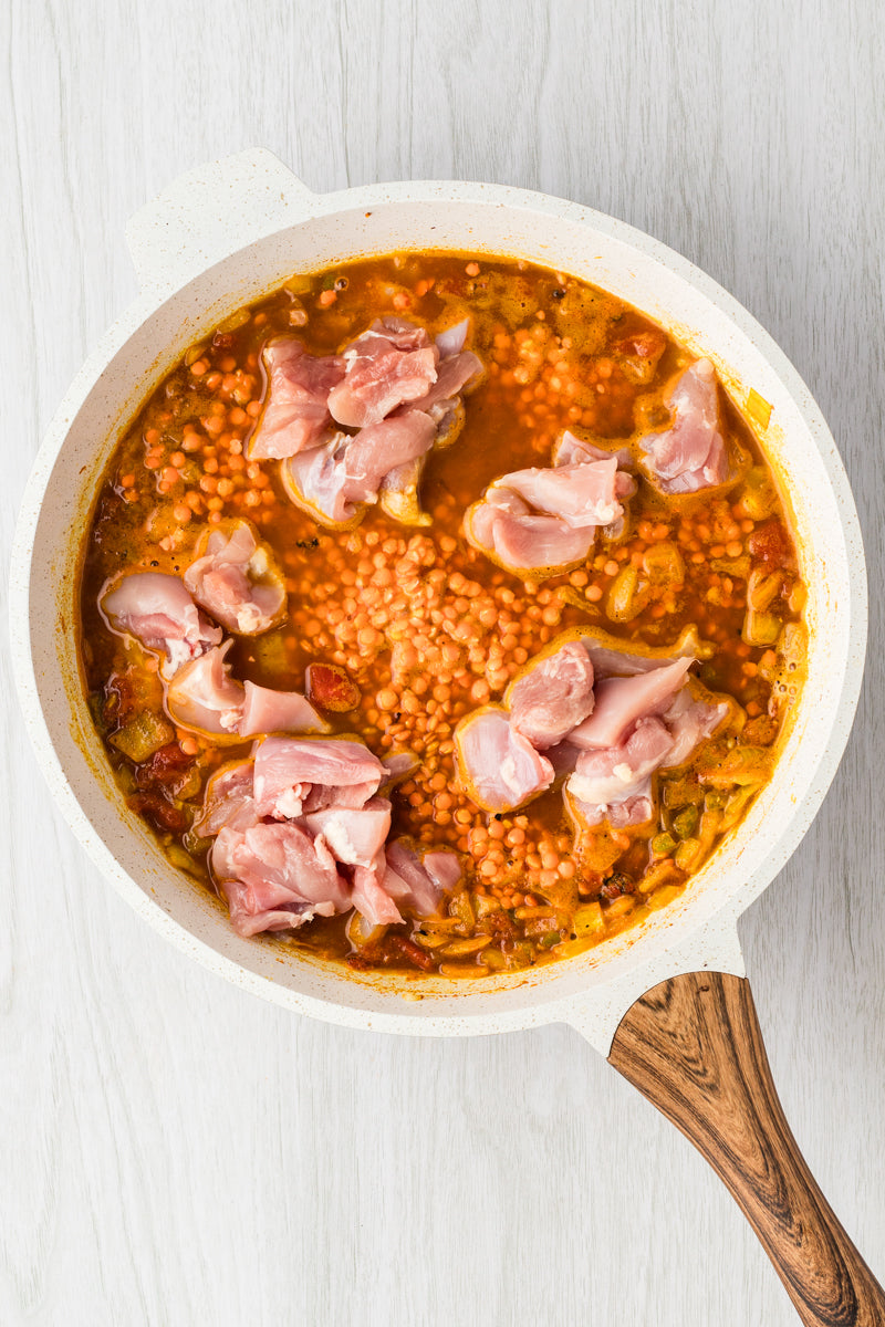 EXCLUSIVE: One Pot Red Lentil Chicken Curry