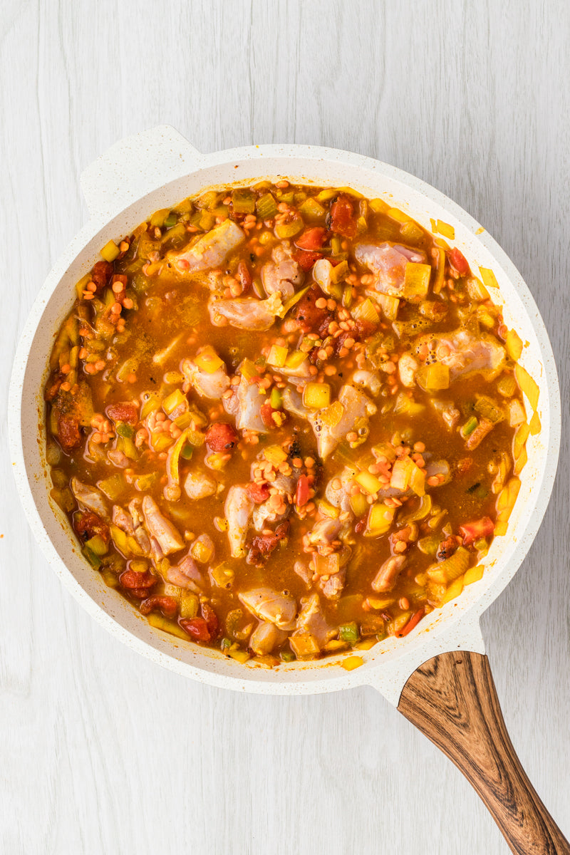EXCLUSIVE: One Pot Red Lentil Chicken Curry