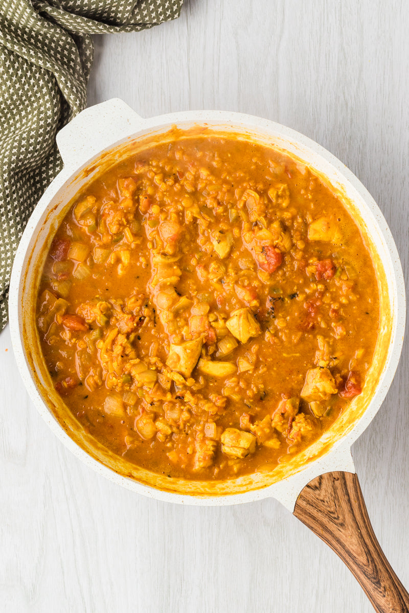 EXCLUSIVE: One Pot Red Lentil Chicken Curry