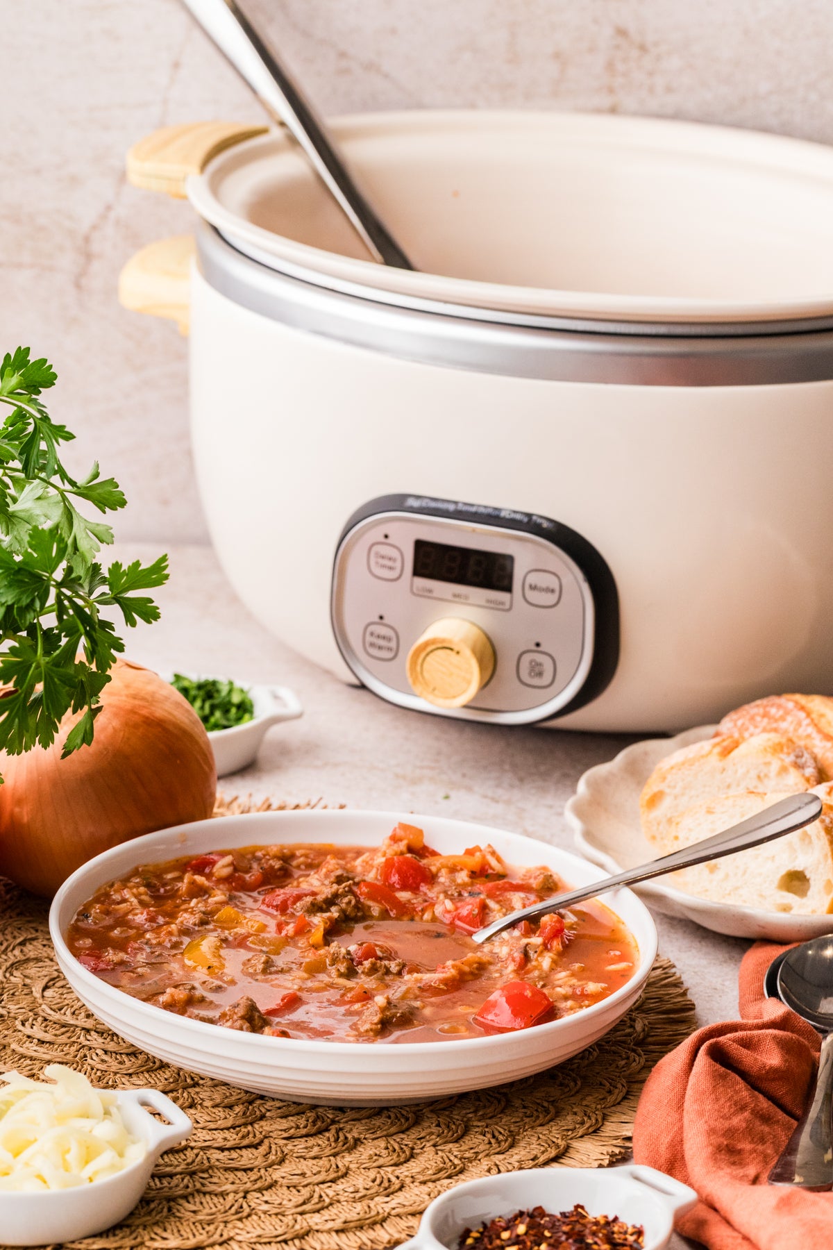 EXCLUSIVE: Slow Cooker Stuffed Pepper Soup