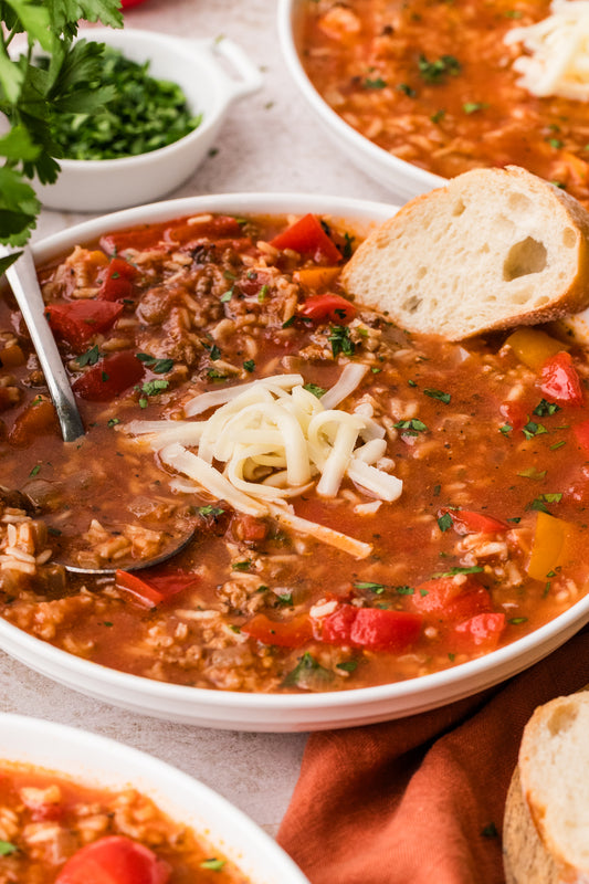 EXCLUSIVE: Slow Cooker Stuffed Pepper Soup